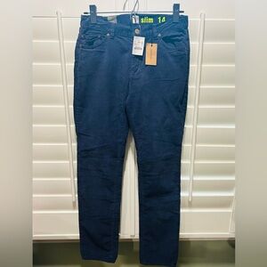 J.Crew Crewcuts Boys sz14 BNWT Navy corduroys